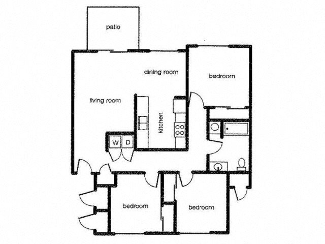 Ariel Glen 3br-1ba Floor Plan 4